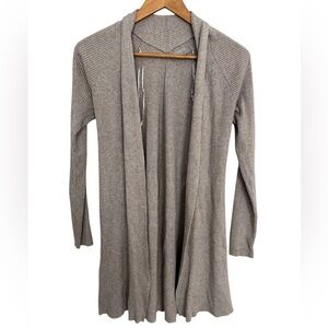 Cyrus Cozy Tan Ribbed Knit Cardigan open sweater size medium
